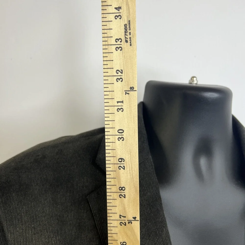 Chaps Men's Corduroy‎ Blazer Jacket Size 44L Brown Two Button Sport Coat Cotton
